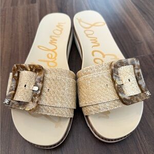 Sam Edelman Women's Tan Slide Sandals